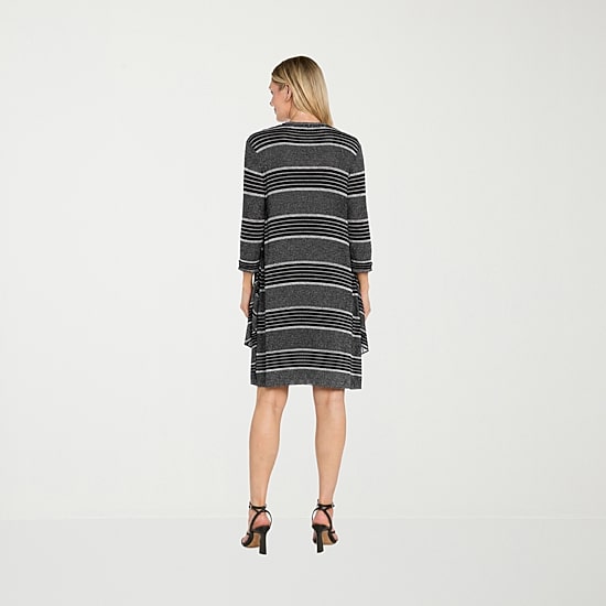 Sophia Cristina Womens Faux-Jacket Dress