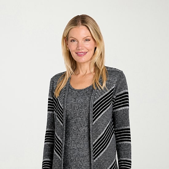 Sophia Cristina Womens Faux-Jacket Dress
