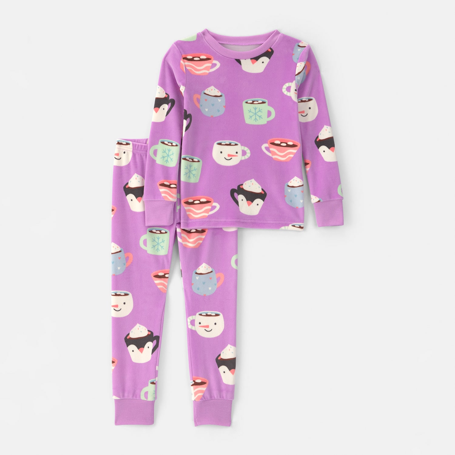 Carter's Toddler Girls Crew Neck Long Sleeve 2-pc. Pajama Set