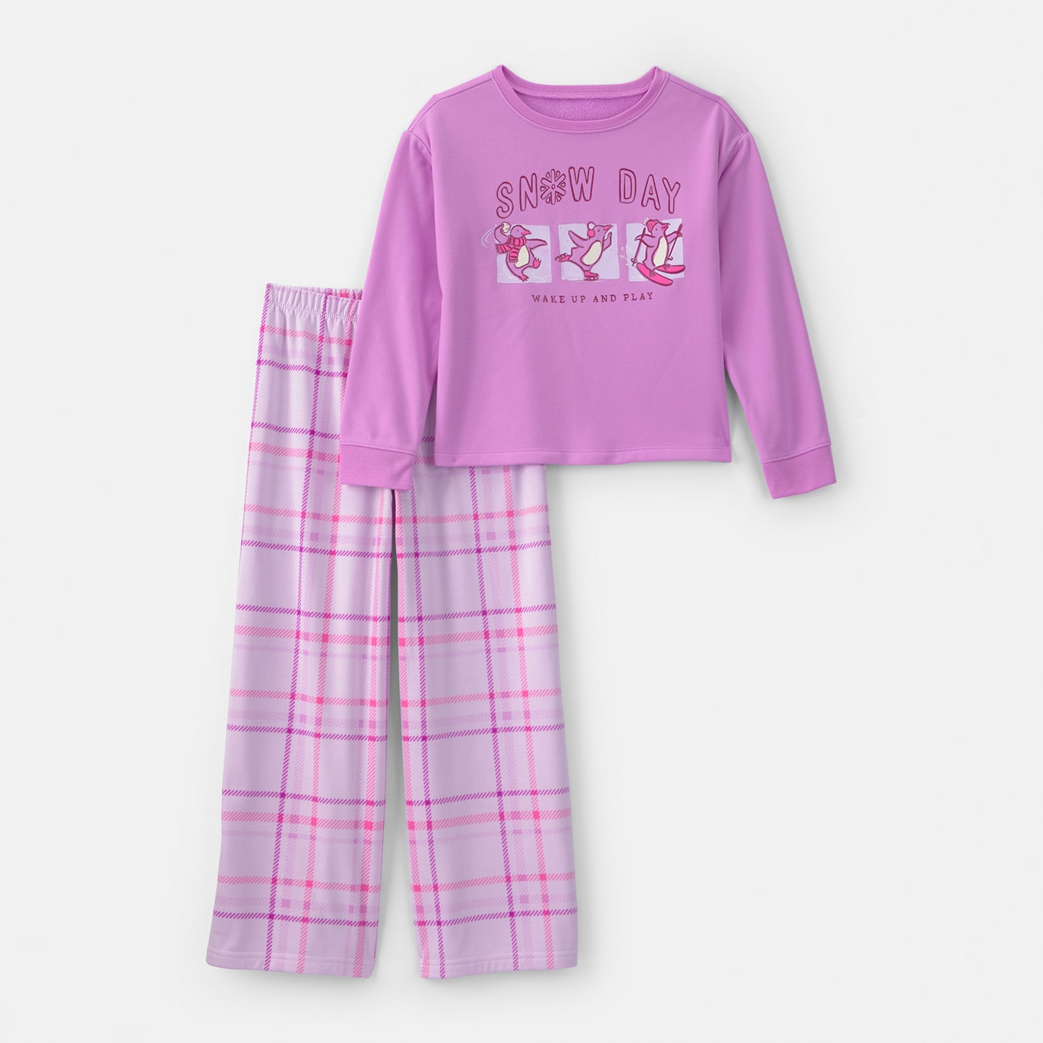 Carter's Little & Big Kid Girls Fleece Crew Neck Long Sleeve 2-pc. Pajama Set