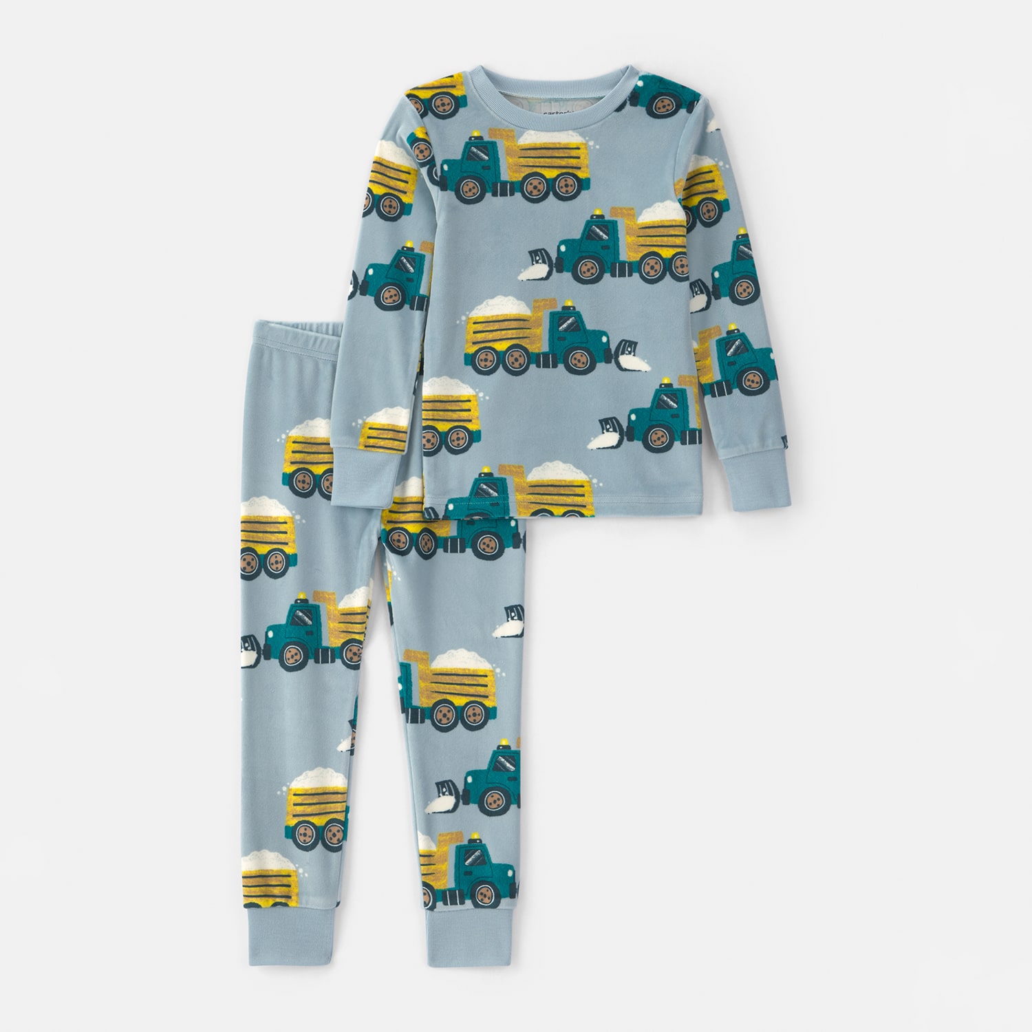 Carter's Dreamplush Toddler Boys Crew Neck Long Sleeve 2-pc. Pajama Set