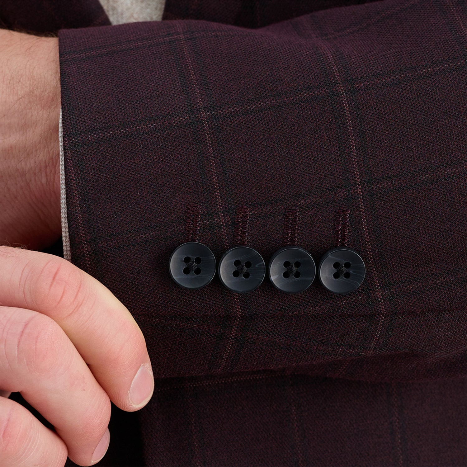 Haggar JMH Jm Haggar Mens Plaid Modern Fit Sport Coat