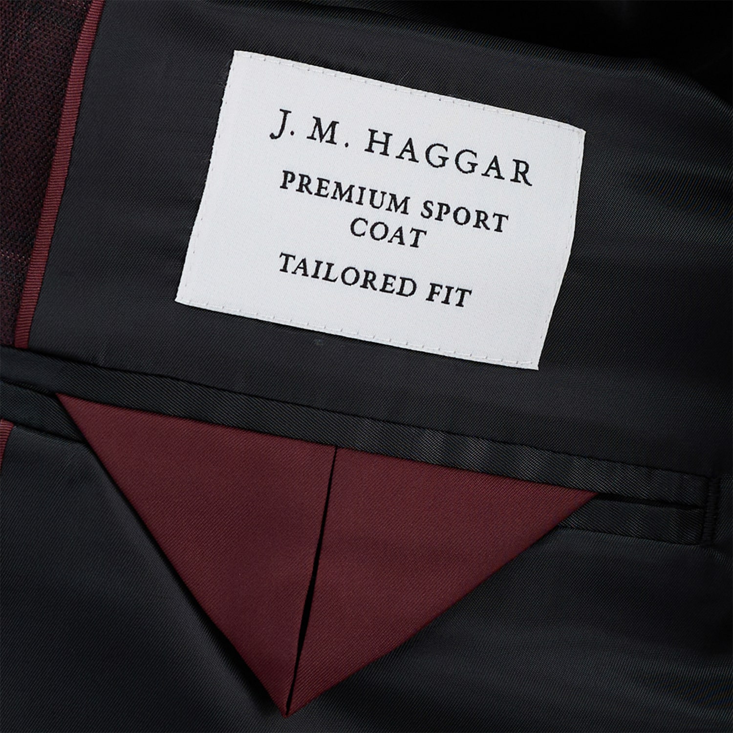 Haggar JMH Jm Haggar Mens Plaid Modern Fit Sport Coat
