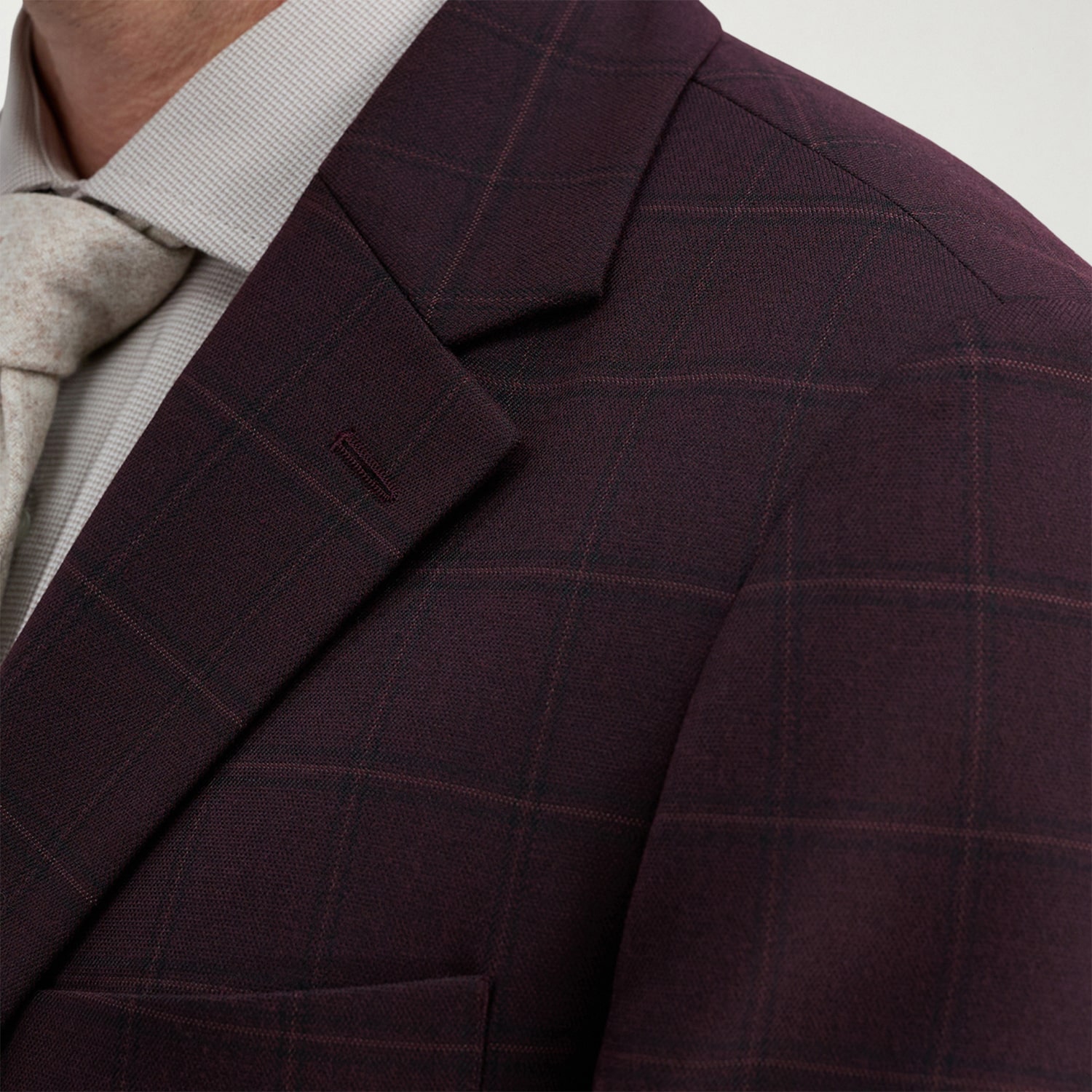 Haggar JMH Jm Haggar Mens Plaid Modern Fit Sport Coat