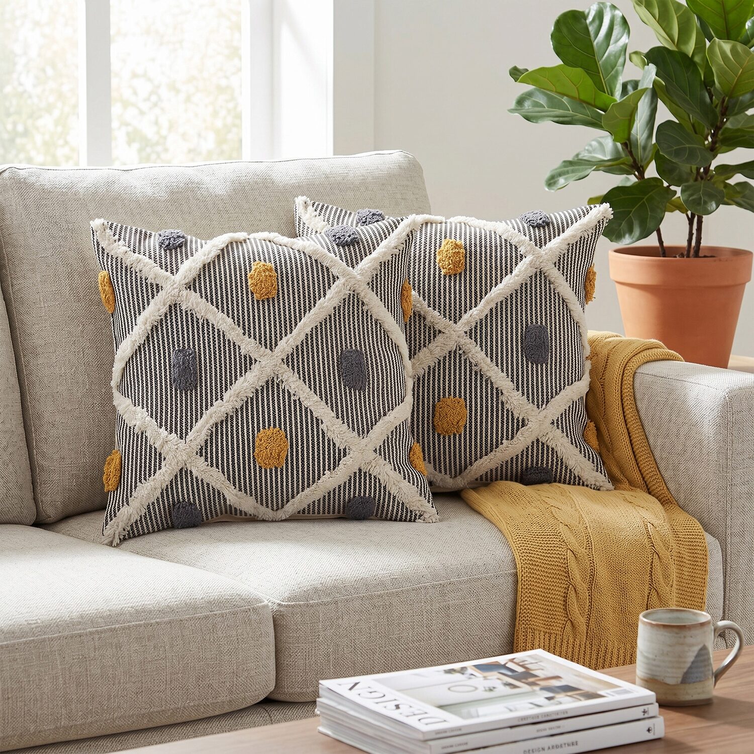 LR Home John 2-pc. Multi-Pack Square Throw Pillow
