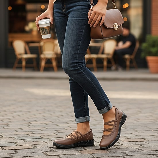 Easy Street Madge Womens Round Closed Toe Slip-On Shoe