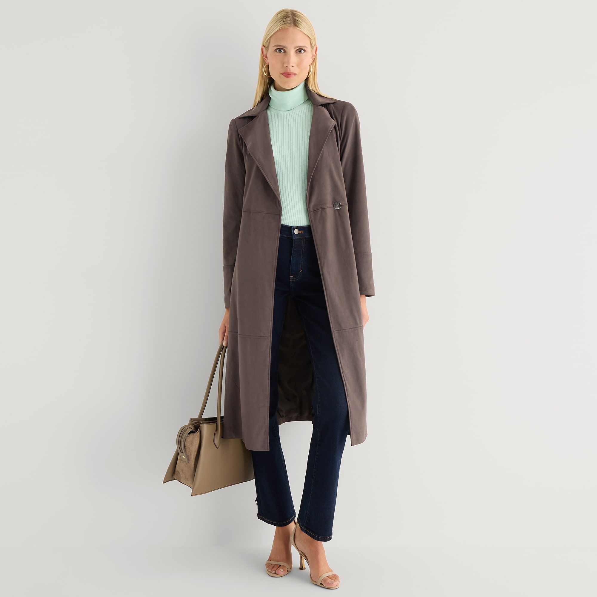 Worthington Womens Midweight Trench Coat