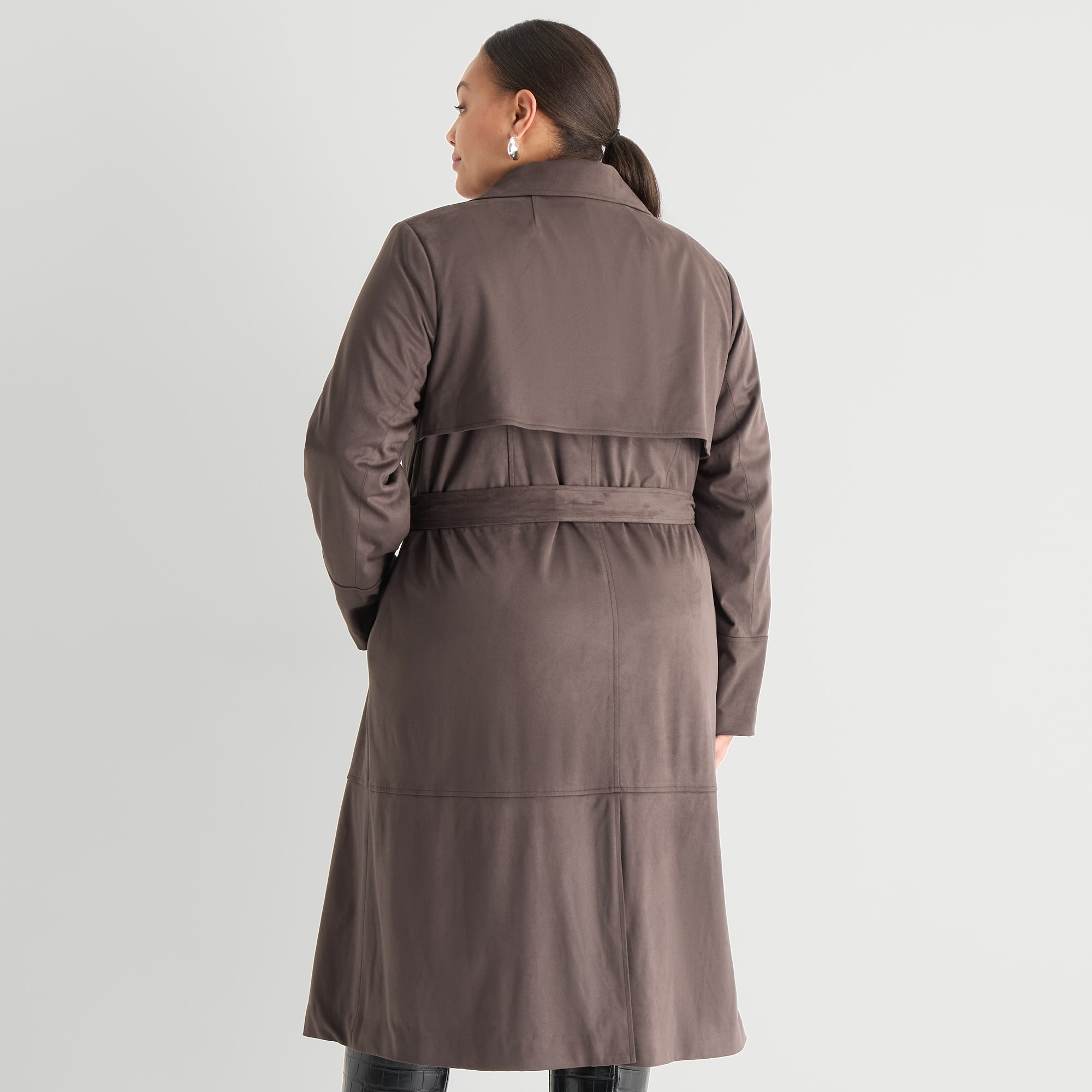 Worthington Womens Plus Midweight Trench Coat