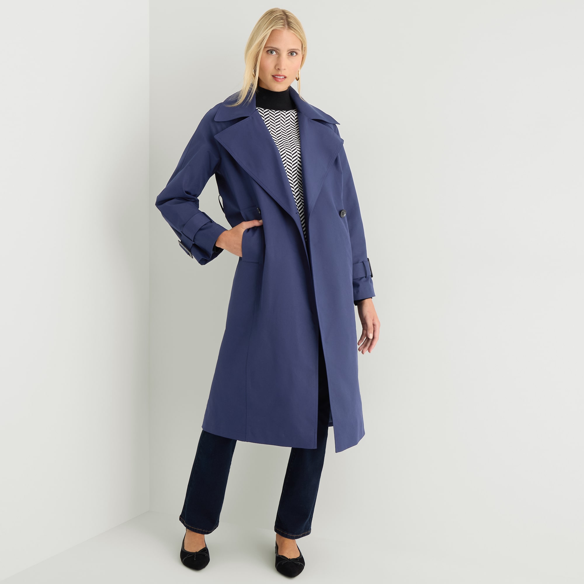 Worthington Womens Midweight Trench Coat