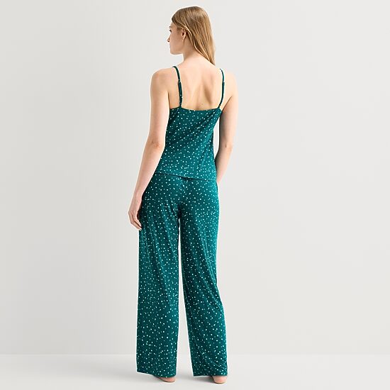 Ambrielle Womens V-Neck Sleeveless 2-pc. Pajama Set