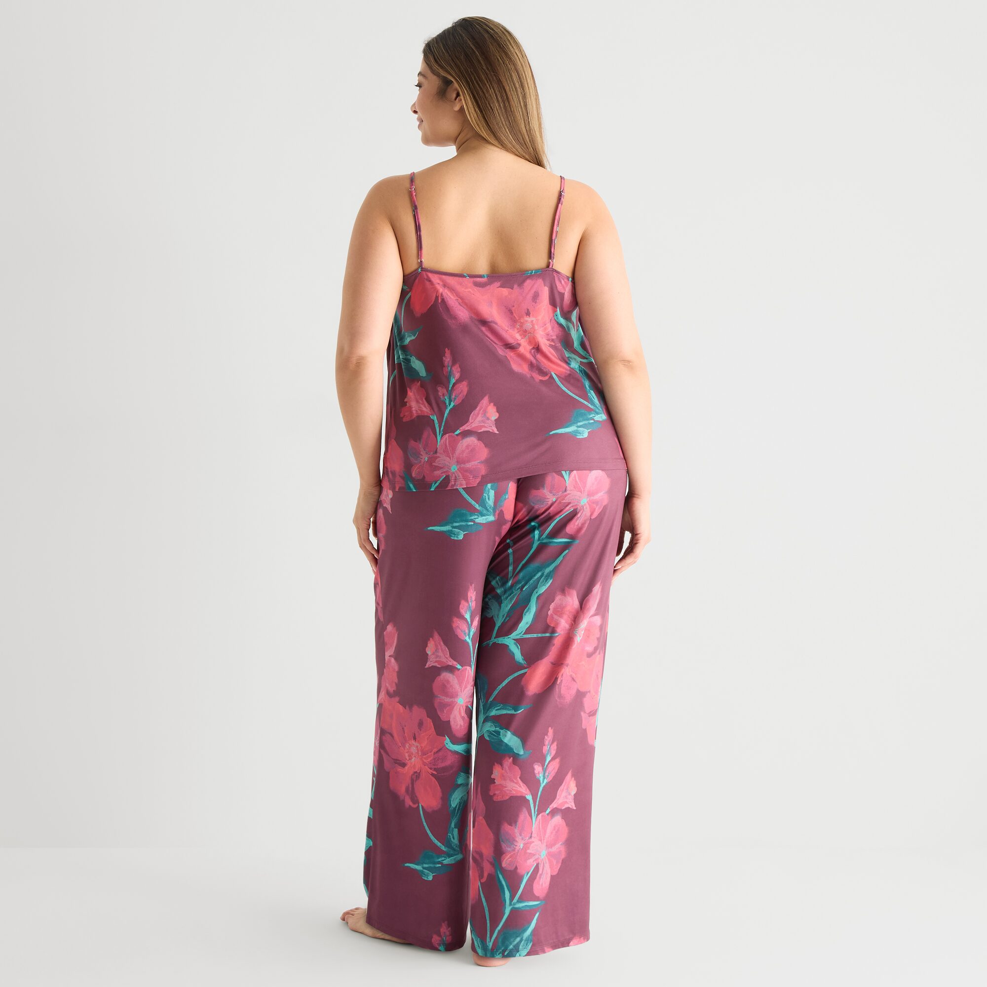 Ambrielle Womens V-Neck Sleeveless 2-pc. Pajama Set
