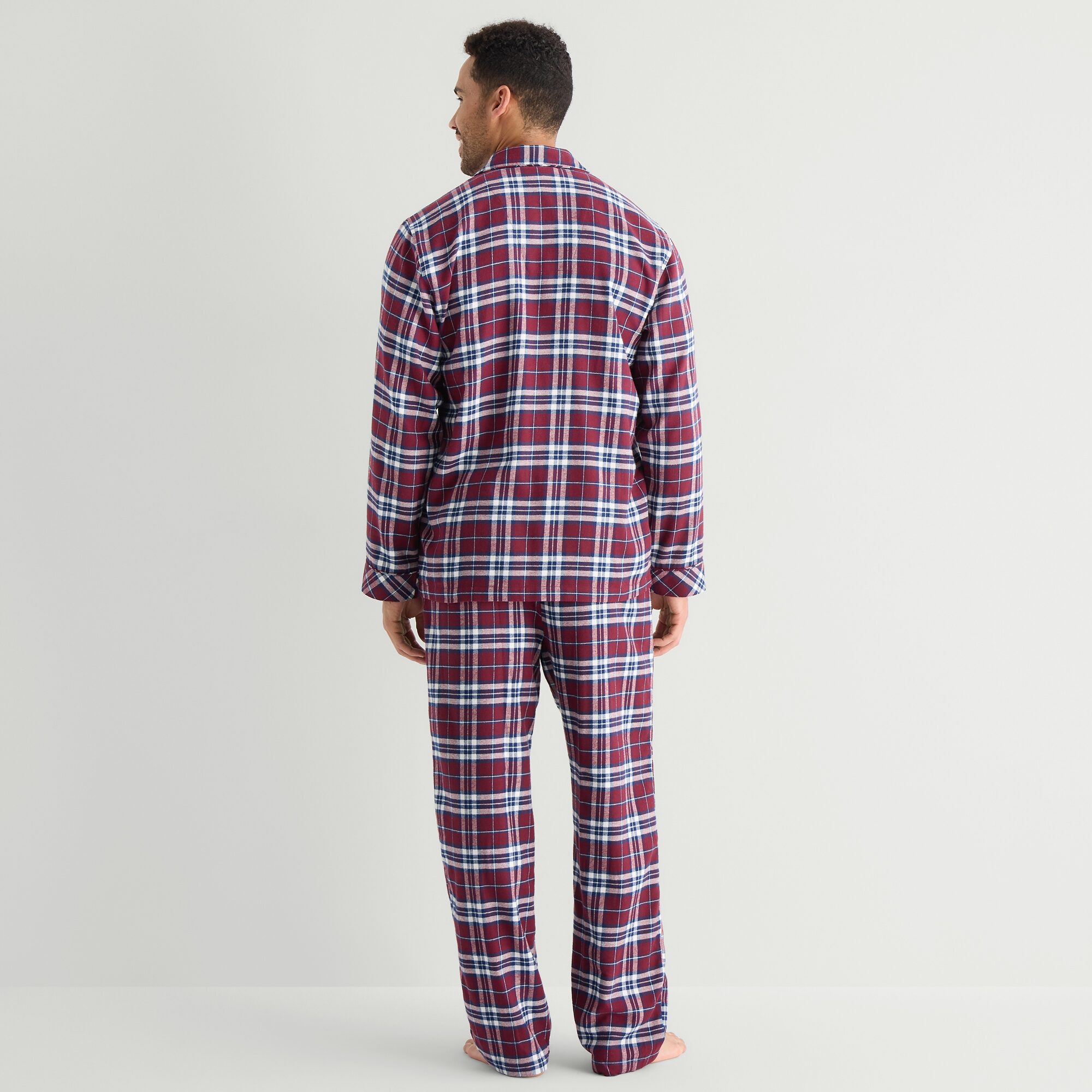 St. John's Bay Mens Flannel Long Sleeve 2-pc. Pajama Set