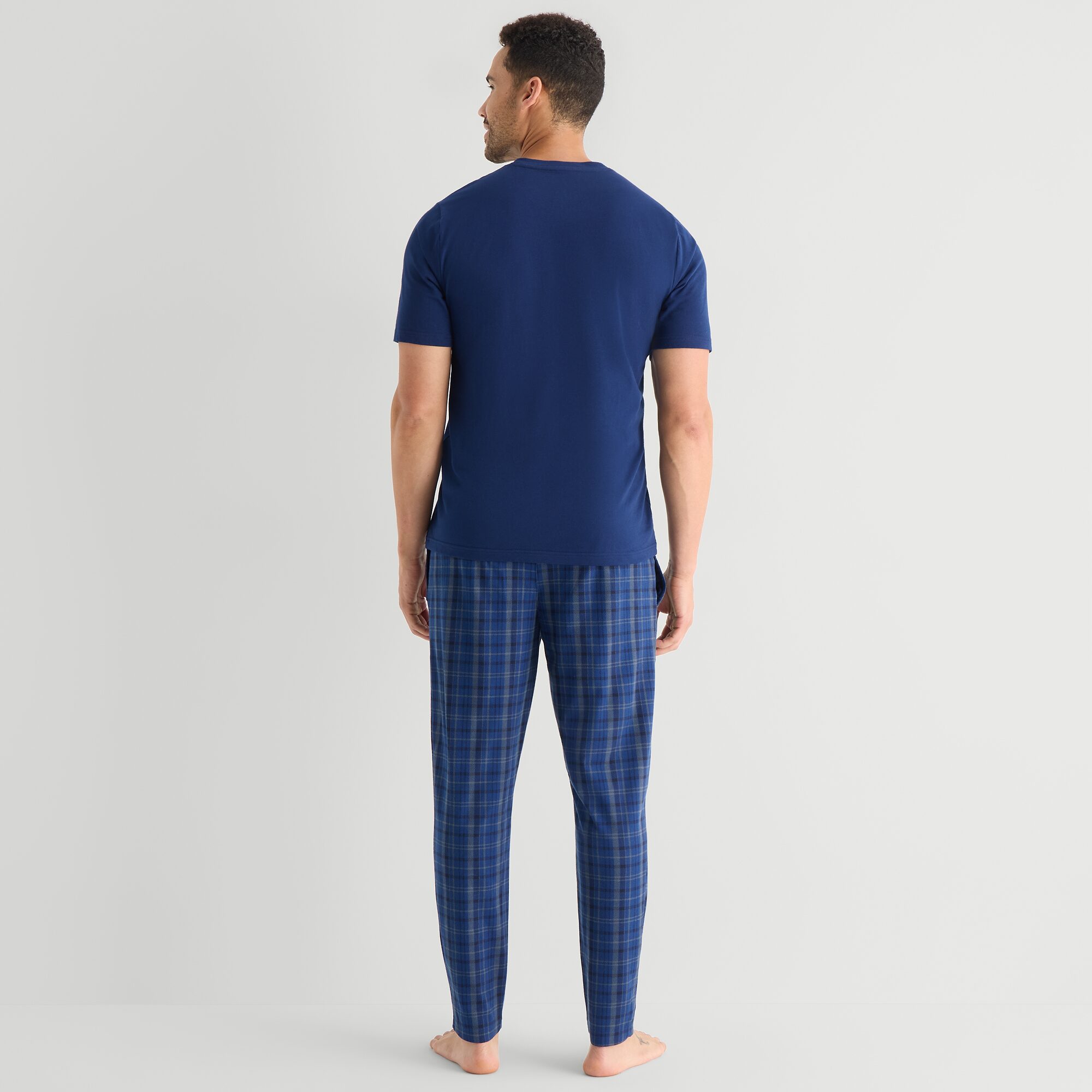 St. John's Bay Mens Crew Neck Short Sleeve 2-pc. Pajama Set