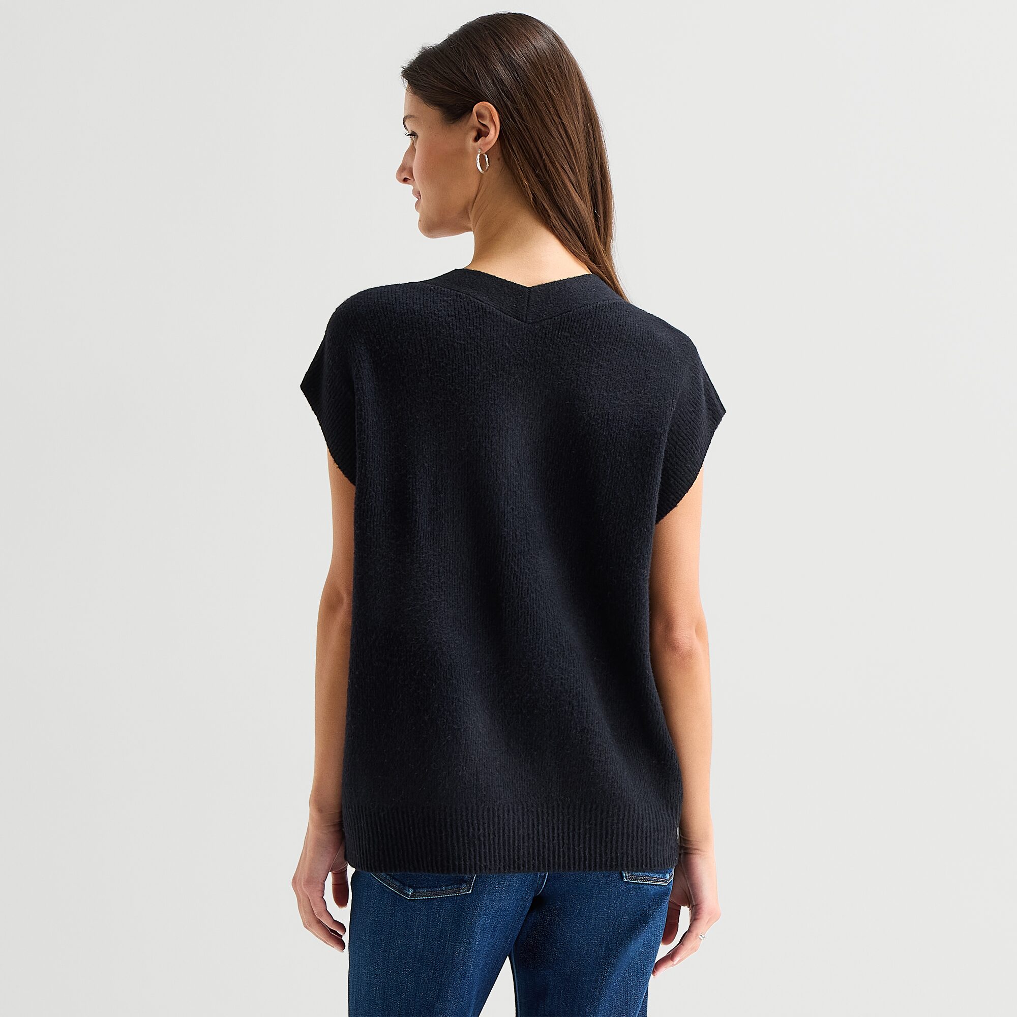 A.N.A Womens V Neck Button Sweater Vest
