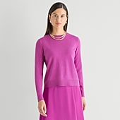 Worthington Womens Crew Neck Long Sleeve Pullover Sweater