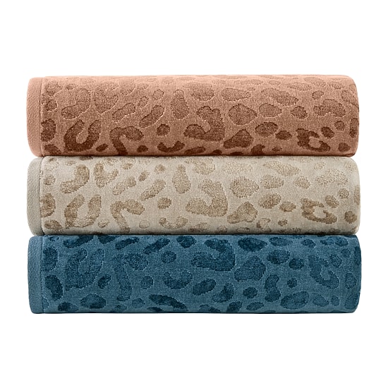 Fieldcrest Oversized Leopard Jacquard Bath Towel
