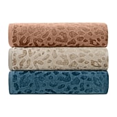 Fieldcrest Oversized Leopard Jacquard Bath Towel