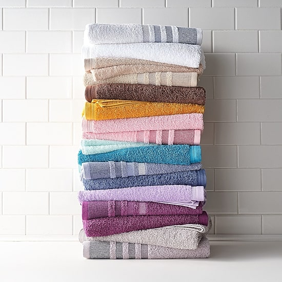 Home Expressions Solid & Stripe Bath Towel