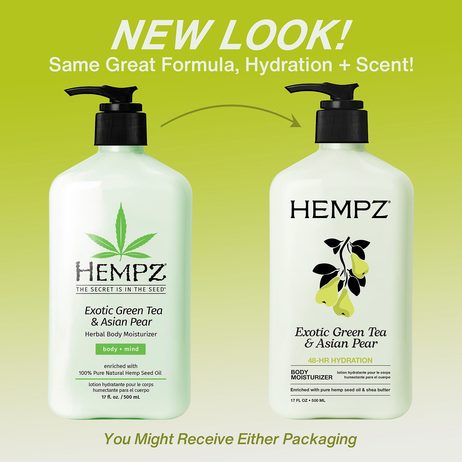 Hempz Exotic Green Tea & Asian Pear Herbal Body Moisturizer