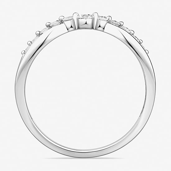 (F / Vs2) Womens 3.5MM 1/4 CT. T.W. Lab Grown White Diamond 10K Gold Wedding Band