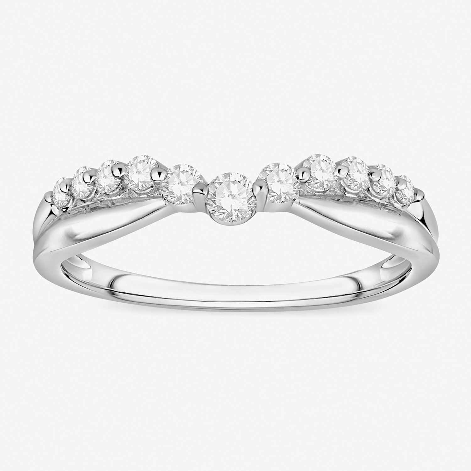 (F / Vs2) Womens 3.5MM 1/4 CT. T.W. Lab Grown White Diamond 10K Gold Wedding Band
