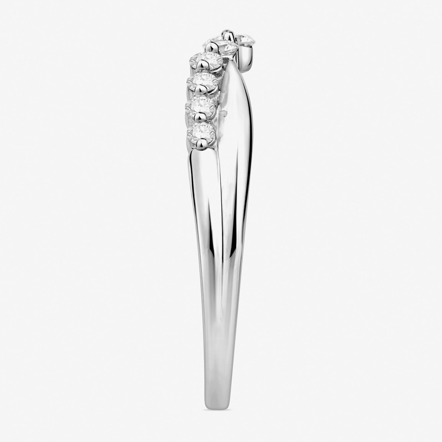 (F / Vs2) Womens 3.5MM 1/4 CT. T.W. Lab Grown White Diamond 10K Gold Wedding Band