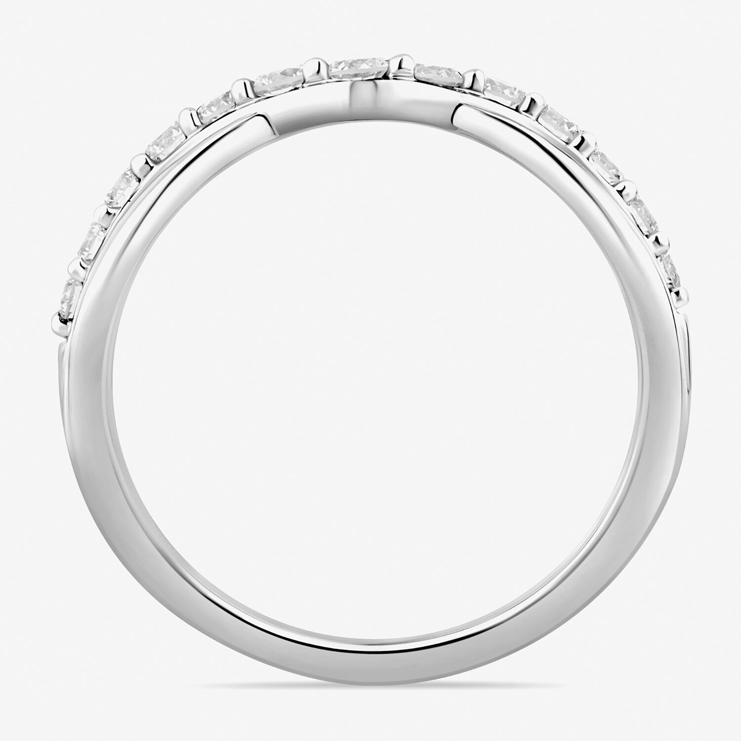 (F / Vs2) Womens 4.5MM 1/2 CT. T.W. Lab Grown White Diamond 10K Gold Wedding Band