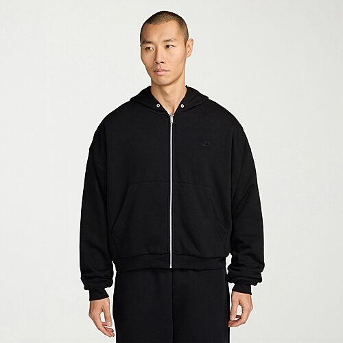 Nike Sweatshirt Mens Long Sleeve Zipper Active Hoodie In Black