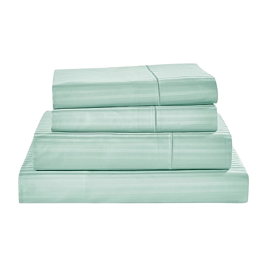 Kathy Ireland Damask Stripe With Optifit 500tc Sheet Set