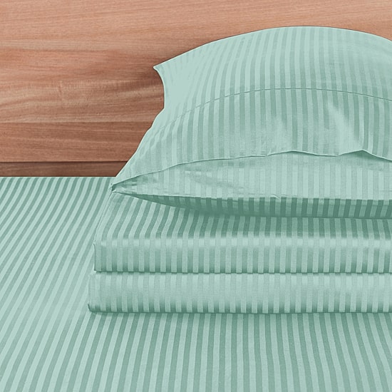 Kathy Ireland Damask Stripe With Optifit 500tc Sheet Set