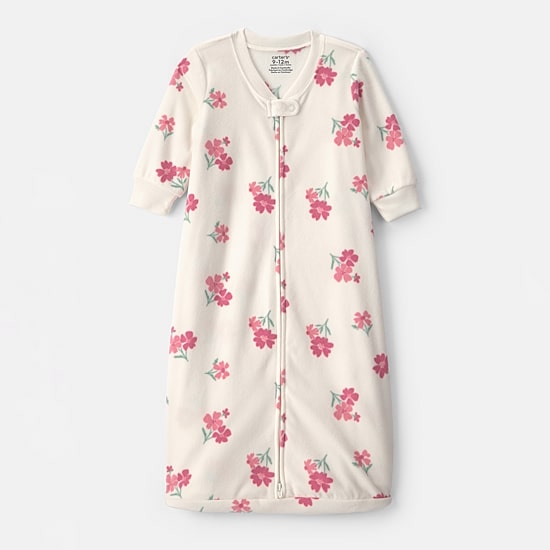 Carter's Microfleece Floral Baby Girls Long Sleeve Sleep Sack