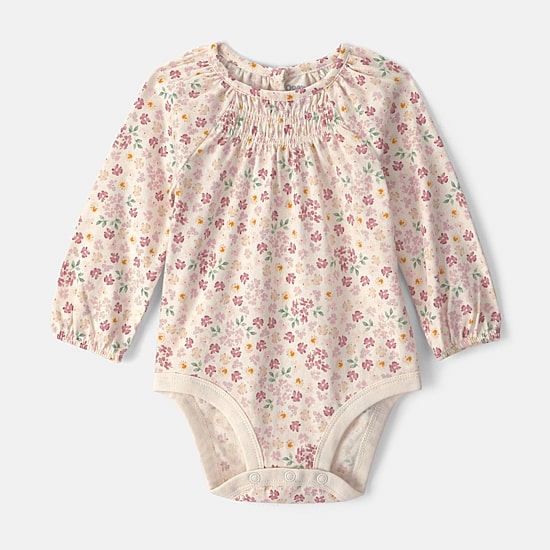 Oshkosh Baby Girls Crew Neck Long Sleeve Bodysuit