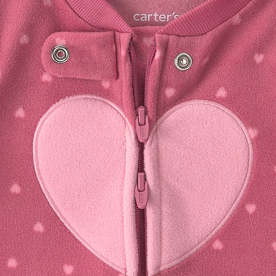 Carter's Microfleece Heart Baby Girls Hearts Hearts Sleep and Play