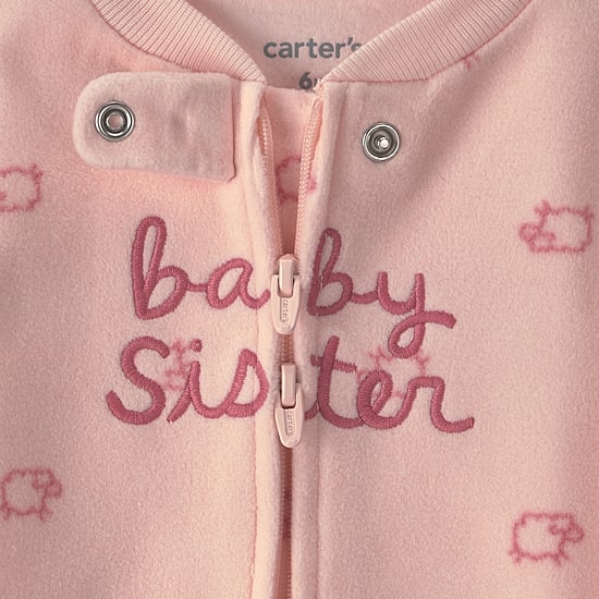 Carter's Microfleece Sister Baby Girls Sleep and Play