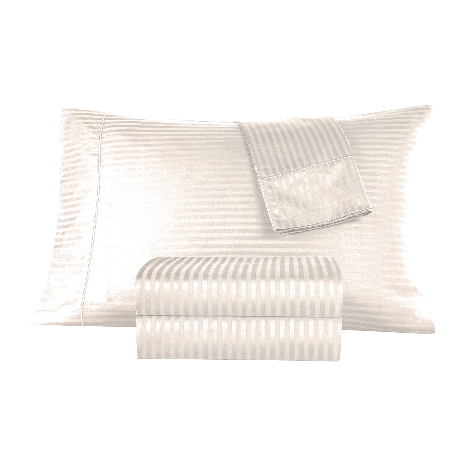 Kathy Ireland Damask Stripe With Optifit 500tc Sheet Set