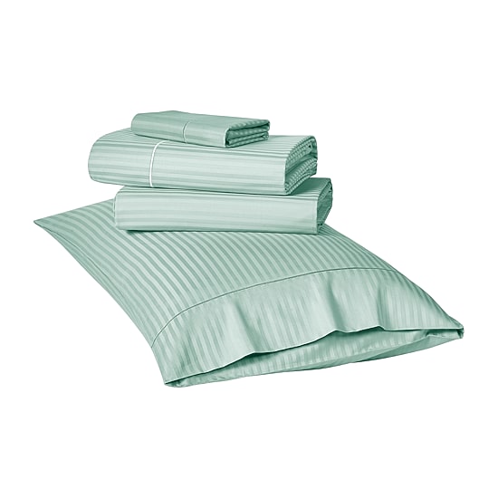 Kathy Ireland Damask Stripe With Optifit 500tc Sheet Set