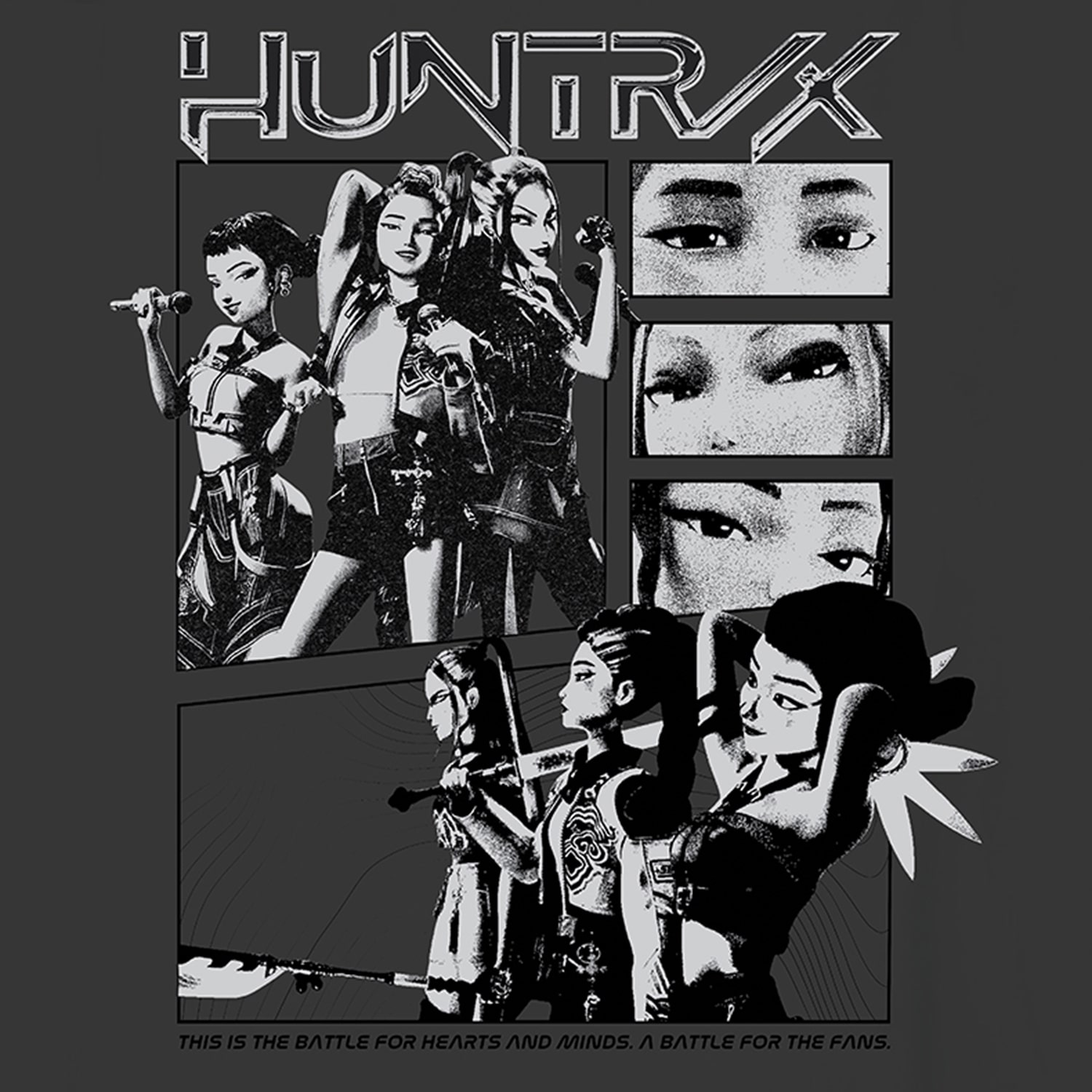 Little & Big Kid Girls Round Neck Short Sleeve Regular Fit KPOP Demon Hunters Graphic T-Shirt