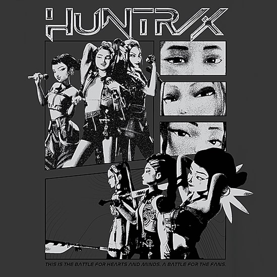 Little & Big Kid Girls Round Neck Short Sleeve Regular Fit KPOP Demon Hunters Graphic T-Shirt