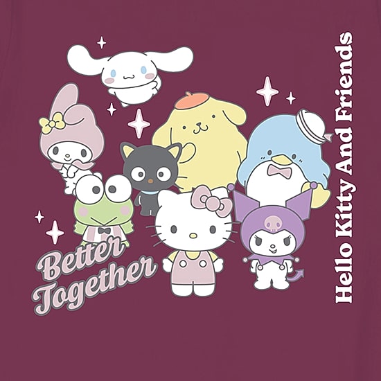 Little & Big Kid Girls Round Neck Short Sleeve Regular Fit Hello Kitty Graphic T-Shirt