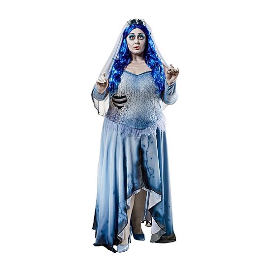 Womens Plus The Corpse Bride: Emily 4-pc. Costume