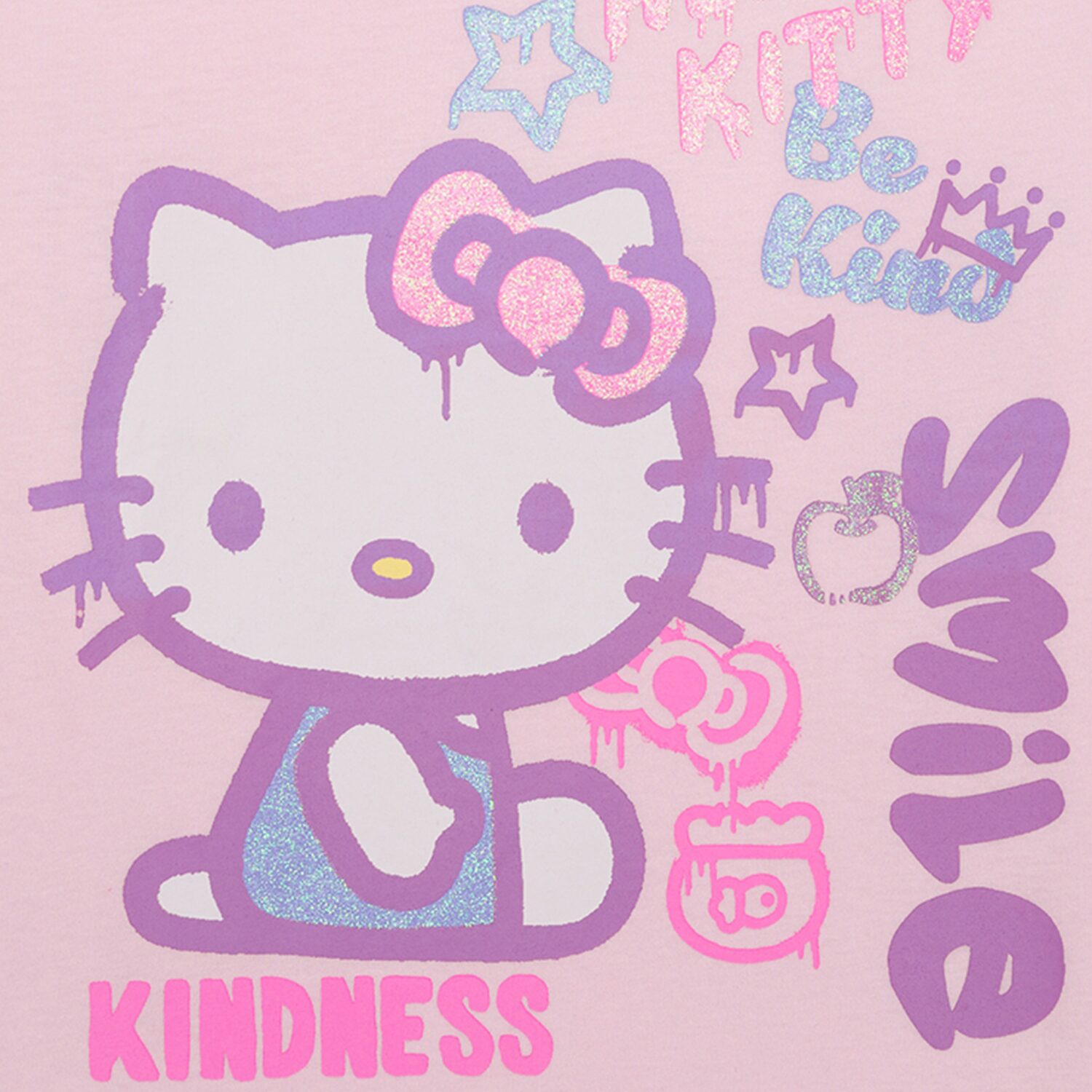 Little & Big Kid Girls Crew Neck Short Sleeve Regular Fit Hello Kitty Graphic T-Shirt