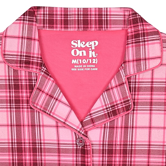 Sleep On It Little & Big Kid Girls Long Sleeve 2-pc. Pajama Set