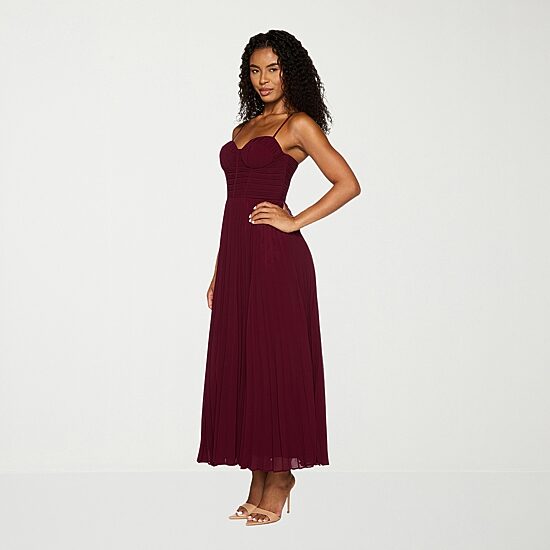 Premier Amour Womens Midi Sweetheart Neck Sleeveless Evening Gown