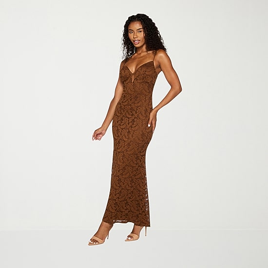 Premier Amour Womens V Neck Sleeveless Maxi Dress