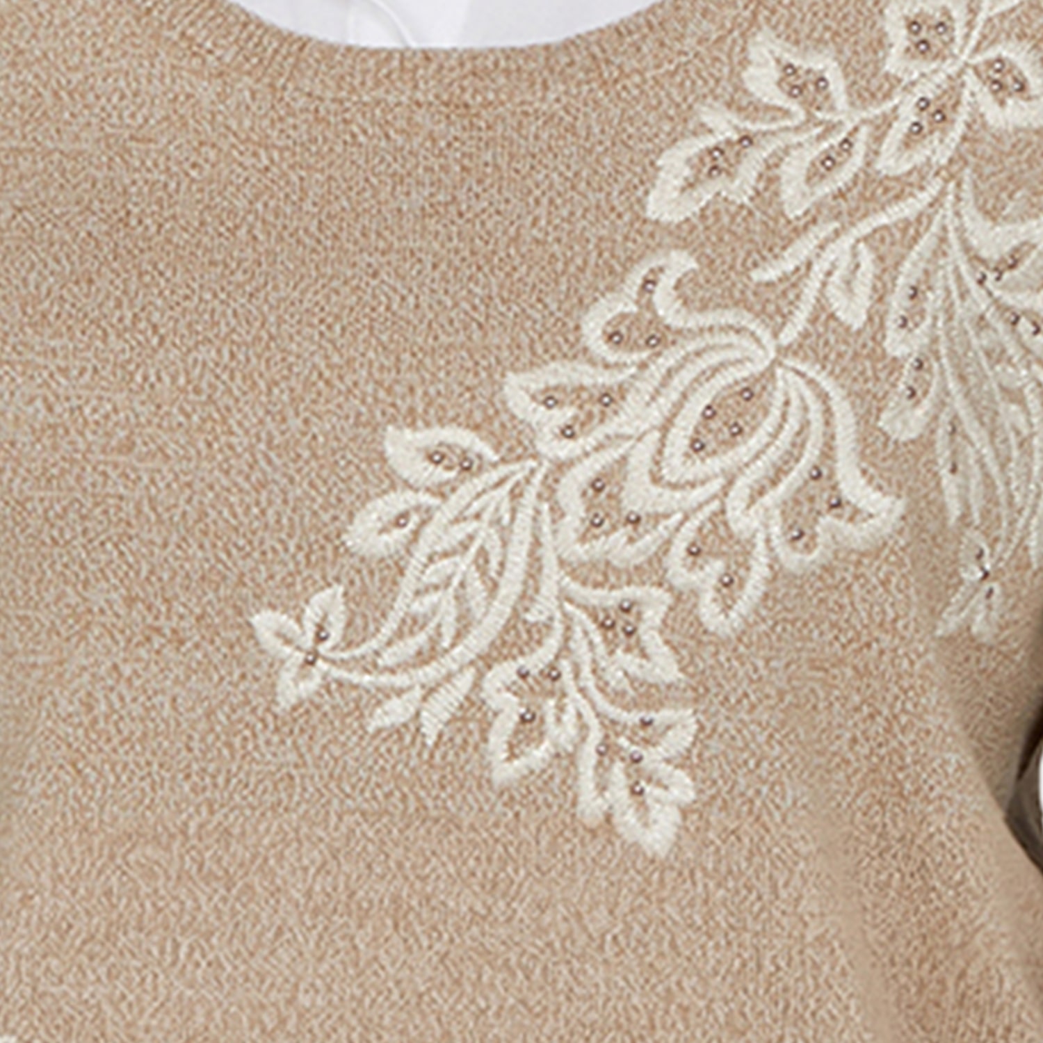 Alfred Dunner Union Square Womens Long Sleeve Layered Sweater Plus