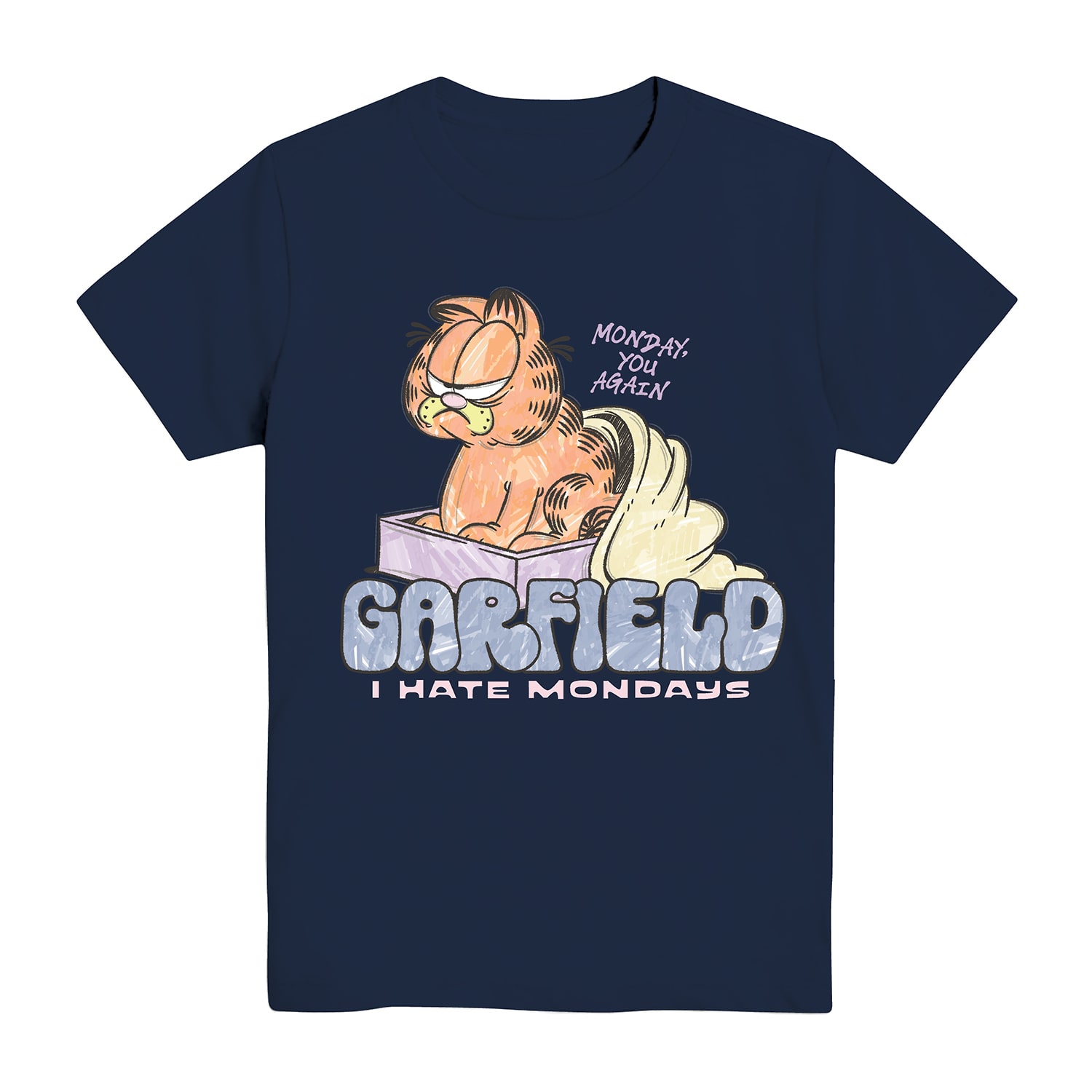 Little & Big Kid Boys Crew Neck Short Sleeve Regular Fit Garfield Graphic T-Shirt