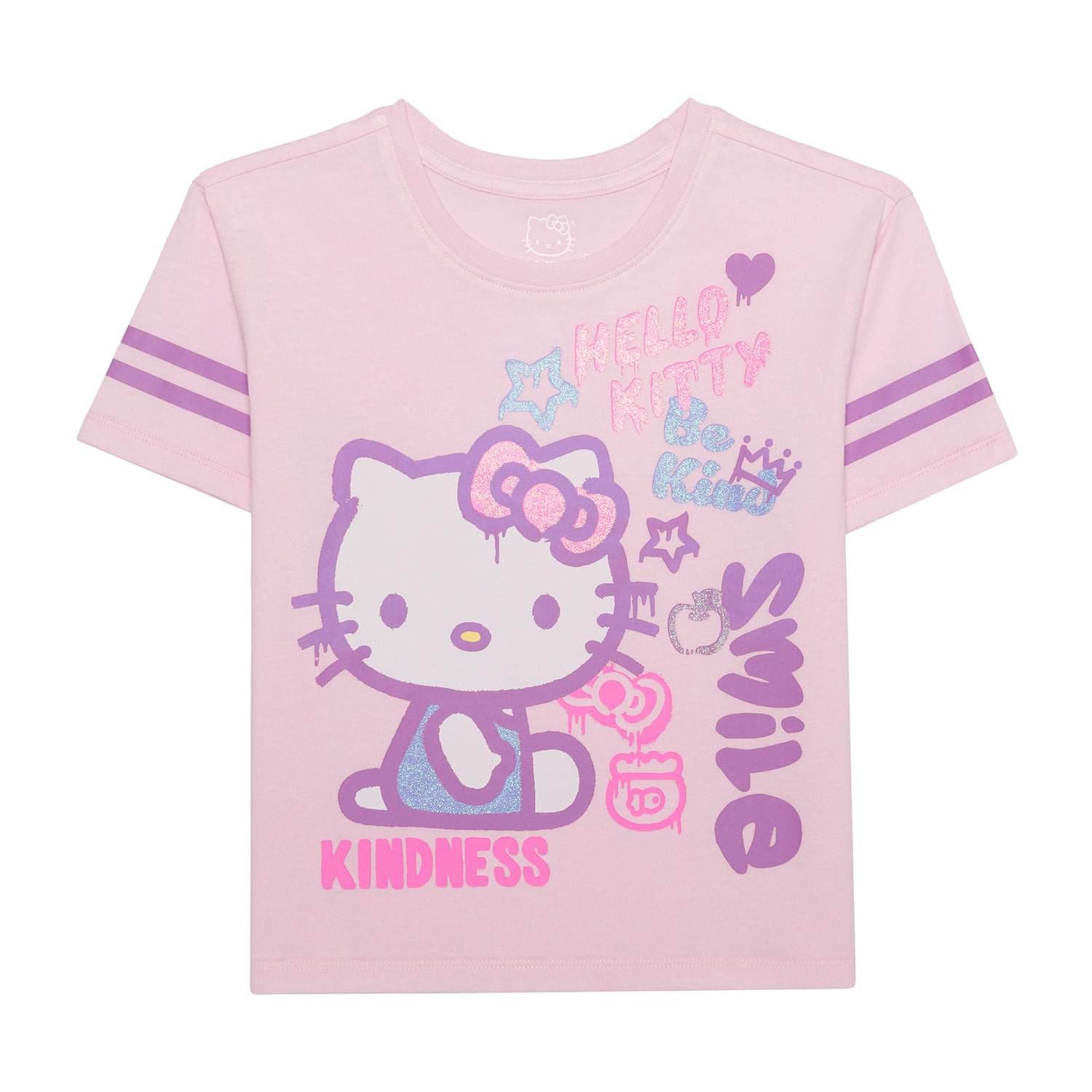 Little & Big Kid Girls Crew Neck Short Sleeve Regular Fit Hello Kitty Graphic T-Shirt