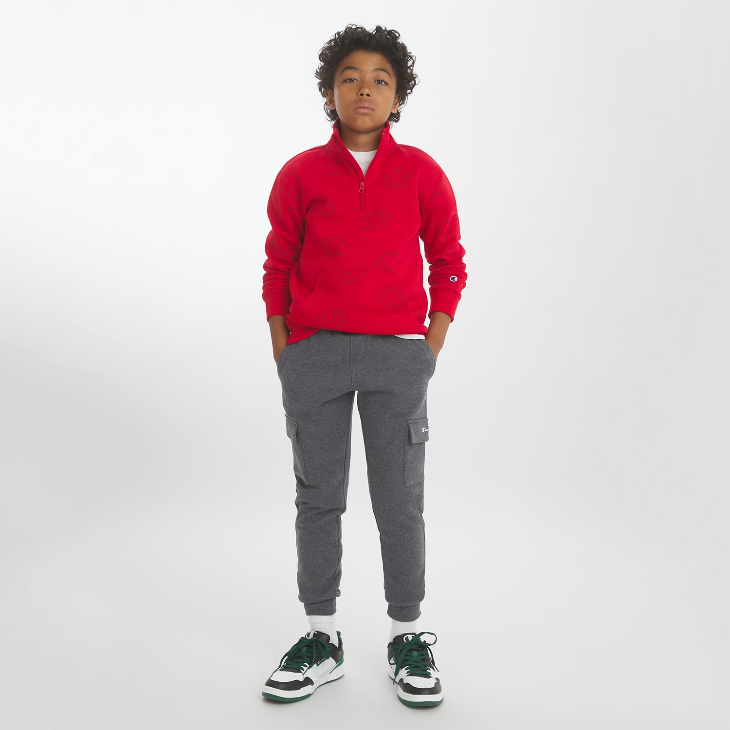 Champion Big Kid Boys Cuffed Classic Fit Fleece Jogger Pant