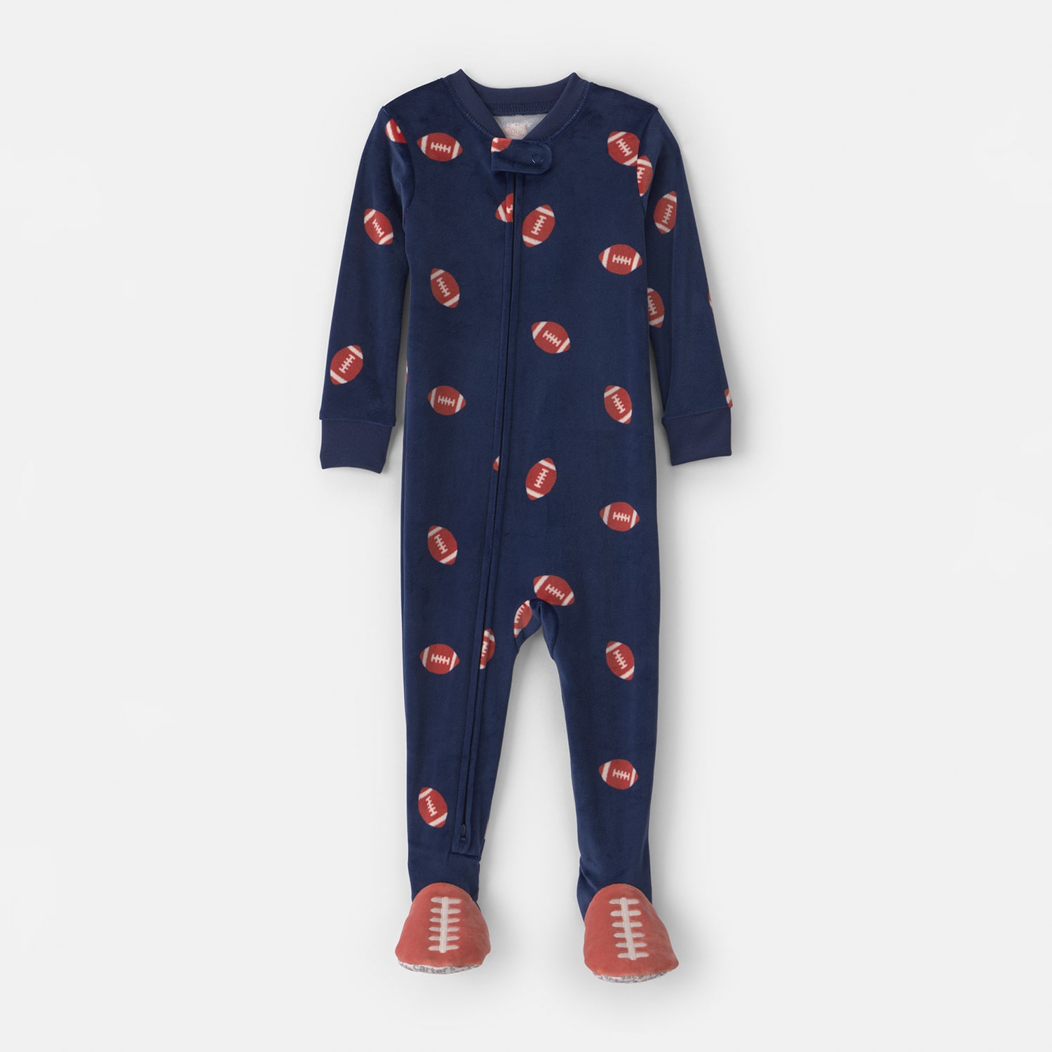 Carter's Baby Boys Footed Crew Neck Long Sleeve One Piece Pajama