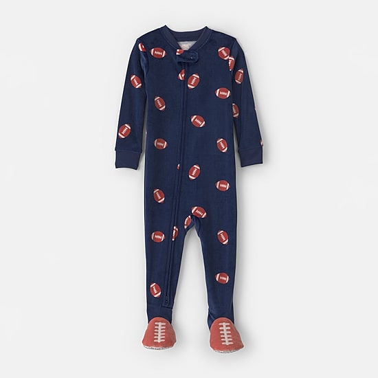Carter's Baby Boys Footed Crew Neck Long Sleeve One Piece Pajama
